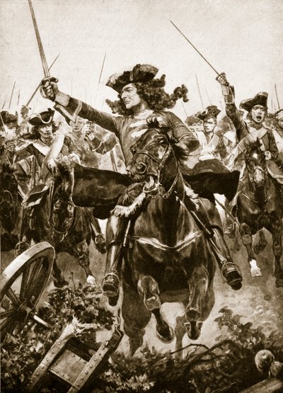 De hertog van Marlborough bij de Slag bij Oudenarde, 11 juli 1708 door Richard Caton Woodville junior